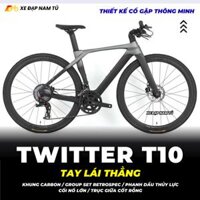 XE ĐẠP TOURING TWITTER T10 PRO [2026] TAY LÁI THẲNG, GROUP RETROSPEC 2X12, PHANH DẦU THỦY LỰC