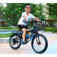 Xe đạp trẻ em địa hình có bộ đề các cỡ 20-22-24 inch cho bé 7-15 tuổi có giỏ, túi, bình nước, gacbaga..