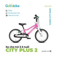 Xe Đạp Trẻ Em Goro Bikes City Plus 2 - Bánh 14 inch 3-5 Tuổi Cao 90-115Cm - hồng