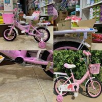 Xe đạp trẻ em jinbao, Xe đạp cho bé gái 2- 7 tuổi Các size 12-14-16 icnh Khung thép Lốp có săm (Nhận xe phải lắp ráp).