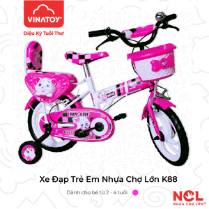 Xe đạp trẻ em Nhựa Chợ Lớn K88 - M1611-X2B - 12 inch, dành cho bé từ 3-4 tuổi