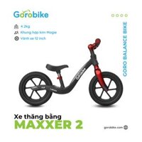Xe Đạp Trẻ Em Thăng Bằng Goro Balance Bikes Maxxer 2 - Bánh 12 inch 2-3 Tuổi Cao 80-105Cm - Đen
