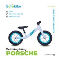 Xe Đạp Trẻ Em Thăng Bằng Goro Balance Bikes Porsch - Bánh 12 inch 2-3 Tuổi Cao 80-105Cm - Trắng Xanh da trời