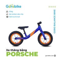 Xe Đạp Trẻ Em Thăng Bằng Goro Balance Bikes Porsch - Bánh 12 inch 2-3 Tuổi Cao 80-105Cm - Xanh dương Cam