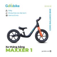 Xe Đạp Trẻ Em Thăng Bằng Goro Balance Bikes Maxxer 1 - Bánh 12 inch 2-3 Tuổi Cao 80-105Cm - Đen