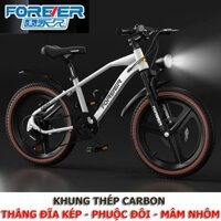 Xe đạp trẻ em thể thao FOREVER có 2 PHUỘC, vành đúc, thắng đĩa kép, khung thép carbon siêu bền dành cho bé 3 đến 14 tuổi