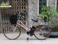 Xe đạp trợ lực Nhật Bản Panasonic 2 dóng màu hồng cách điệu