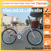 Xe Đạp Việt Nhật Thời Trang - Xe Đạp Mini Size 20-24-26in Cho Chiều Cao 1m4-1m7 (PU)