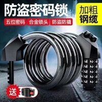 Xe Đạp Xe Đạp Khóa Xe Đạp Điện Pin Xe Đạp Đậm Di Động Chống Trộm Cáp Thép Kết Hợp Khóa Kết Hợp Khóa20250217