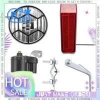 Xe Đạp Xe Đạp Xe Máy Động Cơ Xe Đạp Ma Sát Máy Phát Điện Dynamo Đèn Pha Đuôi Bộ 6V 3W Phụ Kiện Xe Đạp