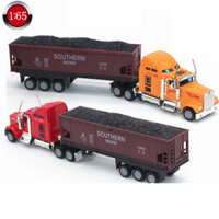 Xe đầu kéo container chở hàng đồ chơi trẻ em tỉ lệ 1:48 đầu xe bằng kim loại