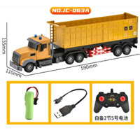 Xe Đầu Kéo Container Điều Khiển Từ Xa Cỡ Lớn –Có Đèn LED, Nhạc, Sử Dụng Pin Sạc