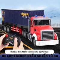 Xe Đầu Kéo Container,Xe Rơ Mooc Chở Hàng Phong Cách Âu-Mỹ Điều Khiển Từ Xa 6 Chiều RC 2.4G Có Thể Tháo Dời Thùng.