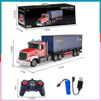 Xe Đầu Kéo Container,Xe Rơ Mooc Chở Hàng,Xe Quân Sự,Xe Motor Cảnh Sát Phong Cách Mỹ Điều Khiển Từ Xa 6 Chiều RC 2.4G