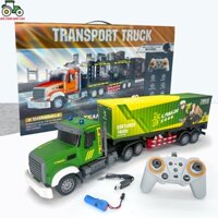 Xe đầu kéo SINO - Điều khiển từ xa (RC): 9 kênh, lốp cao su, đèn pha, âm thanh; tỷ lệ 1:12; xe container; XDK12