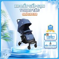 Xe đẩy 1 chiều gấp gọn cho bé Gluck C58, xe đẩy du lịch cho bé có mái che 3 tư thế gấp gọn tiện lợi mẫu mới 2024