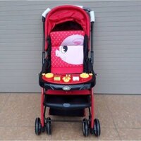 Xe đẩy 2 chiều 3 tư thế Cao cấp 109 (Tặng màn chống muỗi) (Có nhạc + bàn ăn dặm + phanh chân + giỏ đồ)