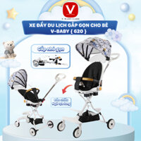 Xe đẩy 2 chiều gấp gọn có chế độ ngả tựa lưng V-BABY 620 & V-BABY A3 & Xe đẩy cao cấp có bàn ăn IX9