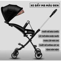 Xe đẩy 2 chiều gấp gọn M8 - M9  mẫu mới có chế độ ngồi, ngả, nằm , M9 tặng kèm bàn ăn
