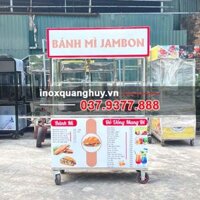 Xe đẩy Bánh Mì 1m2 Jambon: Decal ân Tượng, 100% Inox