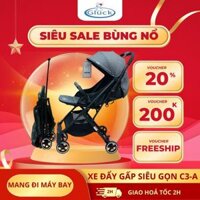 Xe đẩy bé GLUCK C3 khung xe bằng nhôm, chất lượng chuẩn Châu Âu, ghế ngã nằm 175 độ gấp lại nhỏ gọn