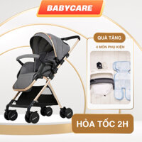 Xe đẩy Belecoo 2 chiều 3 tư thế hàng chính hãng, xe đẩy cho bé sơ sinh bảo hành 12 tháng