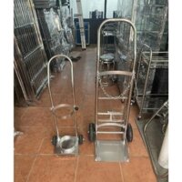 Xe Đẩy Bình Oxy 10 lít - 40 Lít Inox, Hàng Chắc Chắn Có Xích Dữ Bình, hàng nặng mua hàng lh trước