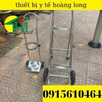 Xe Đẩy Bình Oxy 10 lít - 40 Lít Inox, Hàng Chắc Chắn Có Xích Dữ Bình, hàng nặng mua hàng lh trước