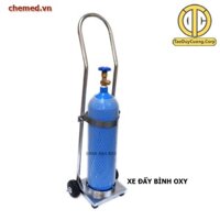 Xe đẩy bình Oxy 2 bánh dùng trong y tế chuyên dụng đẩy bình oxy 8 lit