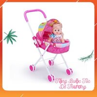 Xe Đẩy Búp Bê Cỡ Đại Cho Bé Biết Khóc Biết Nói