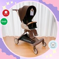 Xe đẩy cao cấp Baobaohao V9 màu nâu cho bé xe đẩy 2 chiều gấp gọn đa năng, thiết kế rộng rãi thoáng mát