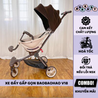 Xe đẩy cho bé 2 chiều gấp gọn Baobaohao V18 mẫu mới nhất có kèm đệm ngồi