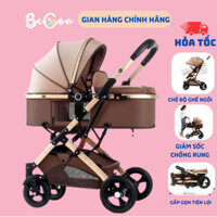 Xe đẩy cho bé BECON, xe đẩy gấp gọn giảm sóc chống rung tiện lợi, xe nôi cao cấp có đảo chiều đa năng cho mẹ và bé