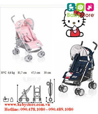 Xe đẩy cho bé Brevi B’ Super Hello Kitty