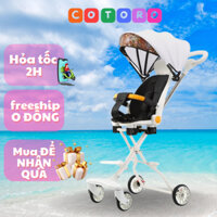 Xe Đẩy Cho Bé COTORO,M8 Gấp Gọn Đảo Chiều 360 Độ,Ngả Sâu 170 Độ,Có Đệm,Mái Che,Khung Hợp Kim Nhôm