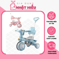 Xe Đẩy Cho Bé Kiêm Xe Chòi Chân, Xe Đạp 3 Bánh 618 An Toàn Có Khung Bảo Vệ Cho Bé
