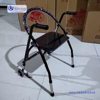 Xe Đẩy Cho Người Già Có Thể Đẩy Và Ngồi Ghế Đi Vệ Sinh Dày Hơn, Hỗ Trợ Tay Đi Bộ Ổn Định