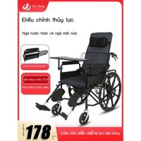 Xe đẩy đa chức năng nhẹ có thể gập lại dành cho người già có ghế ngồi cho người già ngồi xe lăn Xe tay ga dành cho người