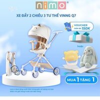 Xe đẩy đa năng 2 chiều gấp gọn VINNG Q7 cho bé từ sơ sinh đến 6 tuổi - có mái che chống tia UV, ghế ngồi xoay 360 - Nimo