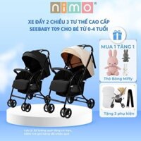Xe Đẩy Đa Năng Gấp Gọn Cho Bé Seebaby T09 Từ Sơ Sinh Đến 4 Tuổi- Đẩy 2 Chiều- Dùng 3 Tư Thế Nằm, Ngả, Ngồi -Nimo
