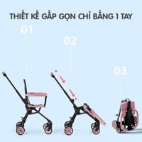 Xe đẩy đảo chiều gấp gọn Vovo/ Playkids 0204 - Siêu nhẹ chỉ 3.7kg