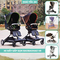 Xe đẩy dạo chơi gấp gọn Baobaohao V9, V10, V16 chính hãng Bảo hành 1 năm