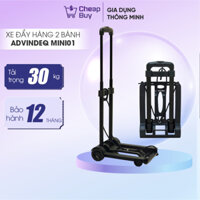 Xe đẩy đi chợ gấp gọn 2 bánh mini ADVINDEQ HT-MINI01 [Tặng kèm dây buộc], xe kéo hàng đa năng xếp gọn- Bảo hành 12 tháng