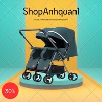 Xe đẩy đôi A5 có thể vào thang máy ngồi và nằm xe đẩy gấp đôi giảm xóc nhẹ 2 chiều lớn nhỏ Anh Quân Kids