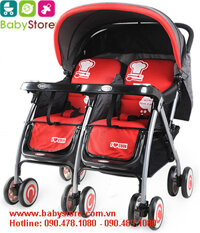 Xe đẩy đôi cho bé song sinh 703 (3 tư thế)