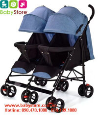 Xe đẩy đôi cho bé song sinh,gấp gọn Reamoon 903( 3 tư thế,0-4 tuổi) )
