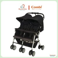 Xe đẩy đôi gấp gọn Combi Spazio Duo cho bé 1m+, xe đẩy đôi cao cấp tự động điều chỉnh bánh xe