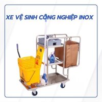Xe Đẩy Dọn Vệ Sinh Inox/Nhựa, Xe Dọn Vệ Sinh Công Nghiệp