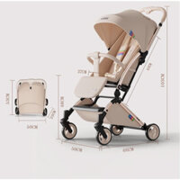 Xe đẩy du lịch cho bé YOUBI ĐỨC, gấp gọn đi máy bay, đệm lưng 3 lớp có thể nằm và ngồi dành cho bé từ sơ sinh đến 4 tuổi