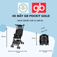xe đẩy du lịch gấp gọn GB POCKIT Grey and Wine Red 2023
